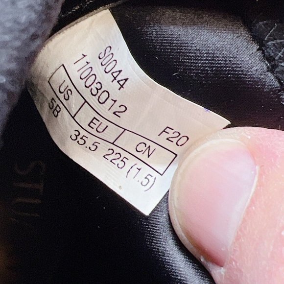 Stuart Weitzman Womens Highland Bootie Heeled Black Stretch Suede EU 35.5/ US 5 - Picture 10 of 11